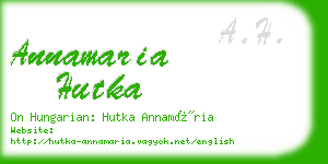 annamaria hutka business card